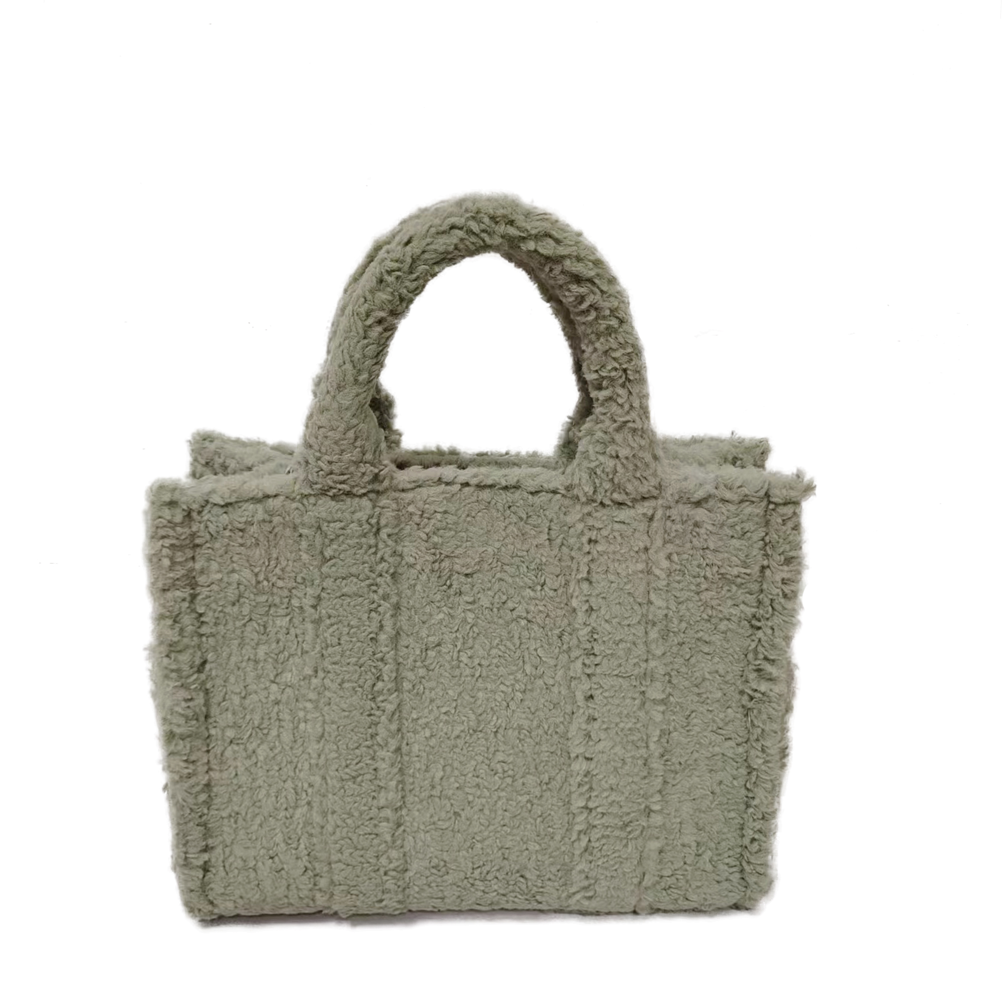 SALIA Teddytasche Flauschtasche Oh LaLa light olive